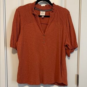 Knox Rose Women's Terracotta Blouse XXL